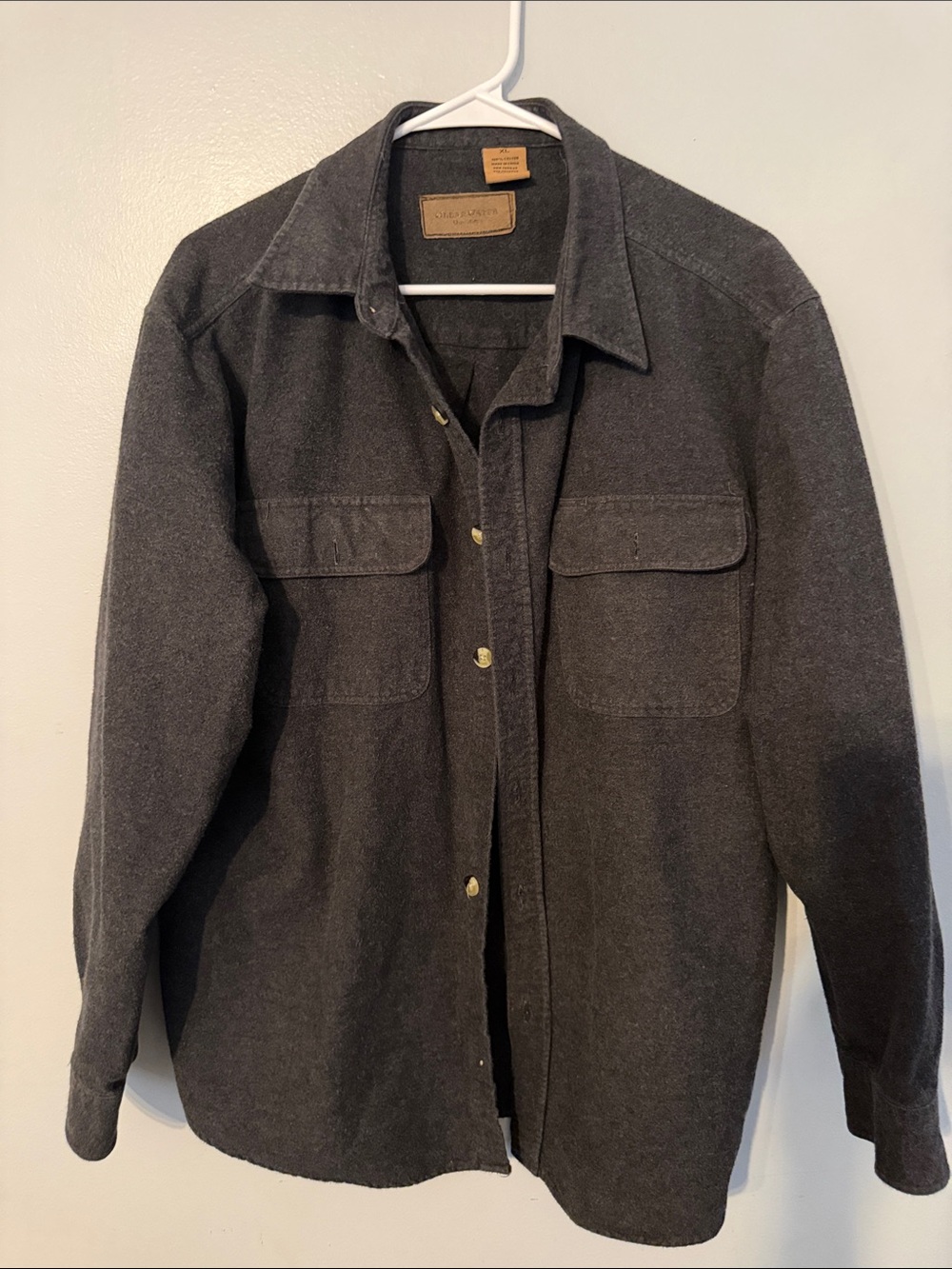 Men's Charcoal Grey Heavy 100% Cotton Shirt Jacket